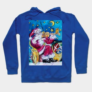 INSPIRED SANTA VIOLIN PLAYER WITH OWL Christmas Night Hoodie